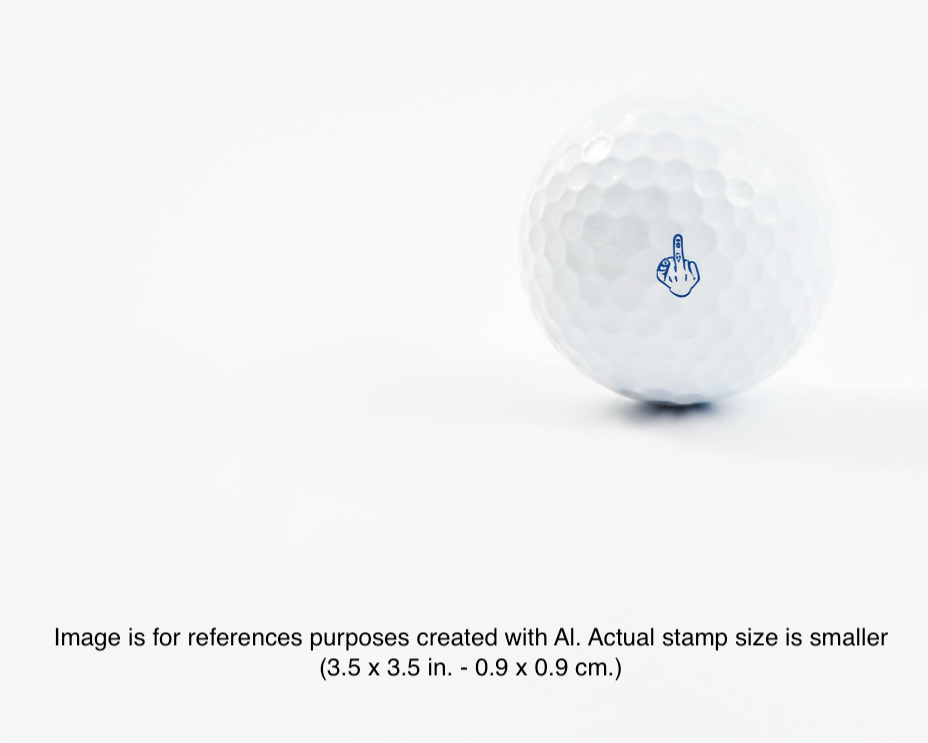 Ball Stamp - The Finger Blue