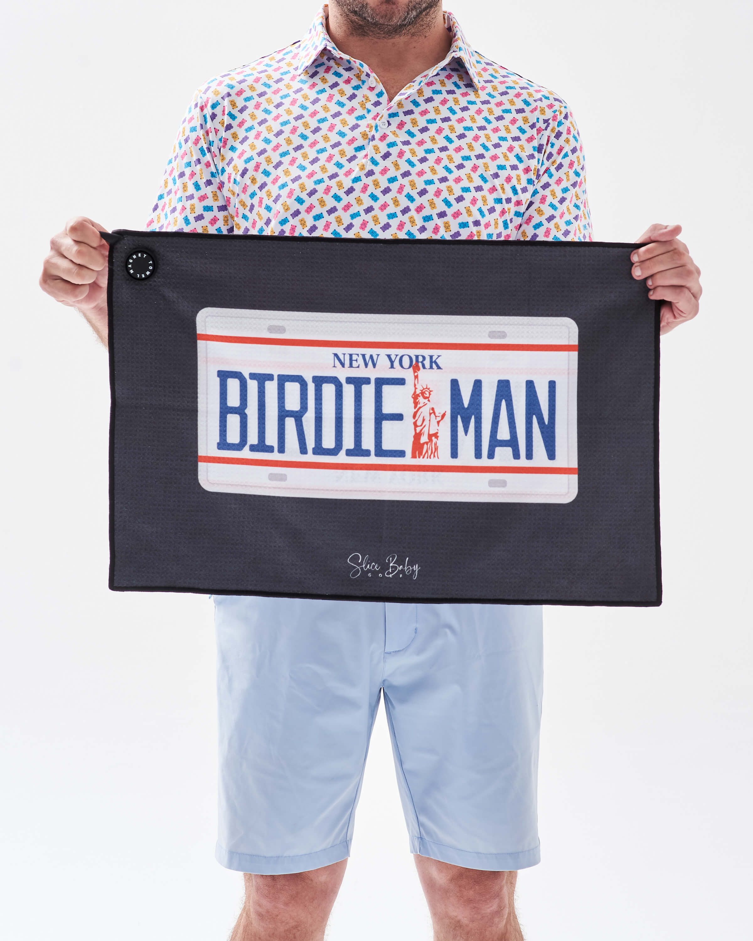 Birdie Man NY Golf Towel - Slice Baby