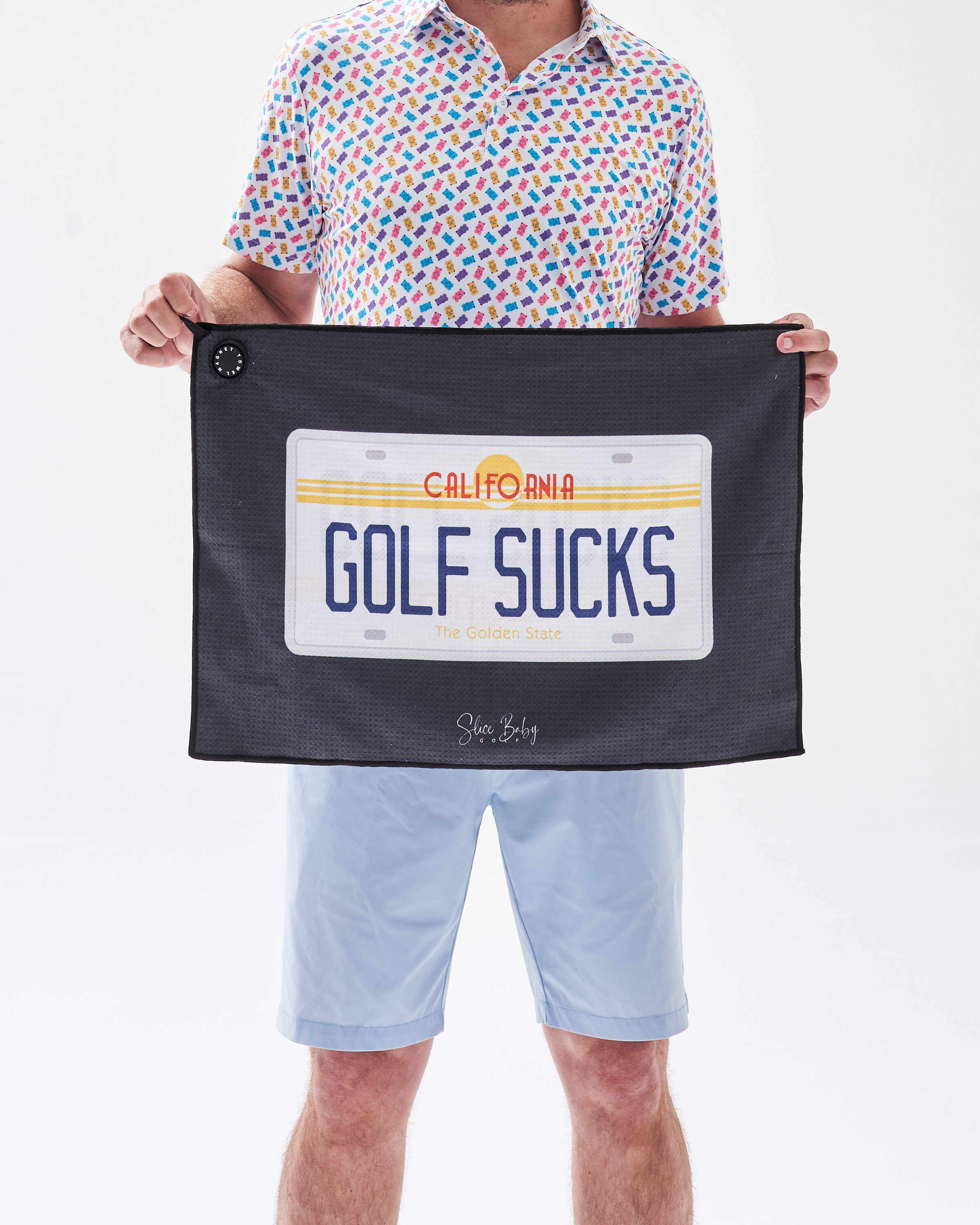 Golf Sucks CA Golf Towel - Slice Baby