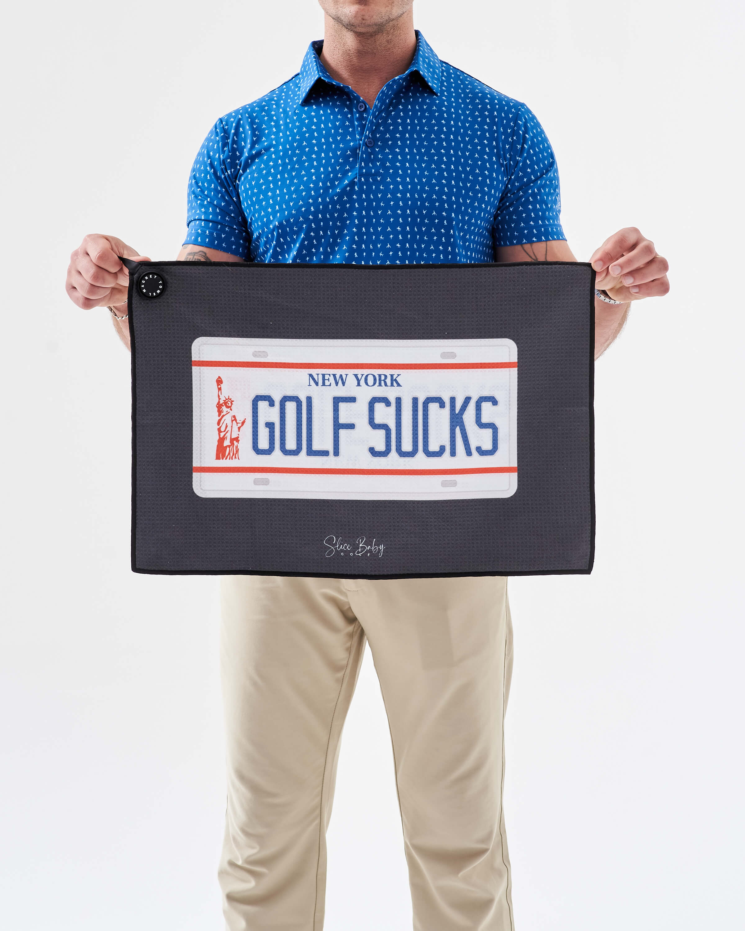 Golf Sucks NY Golf Towel - Slice Baby