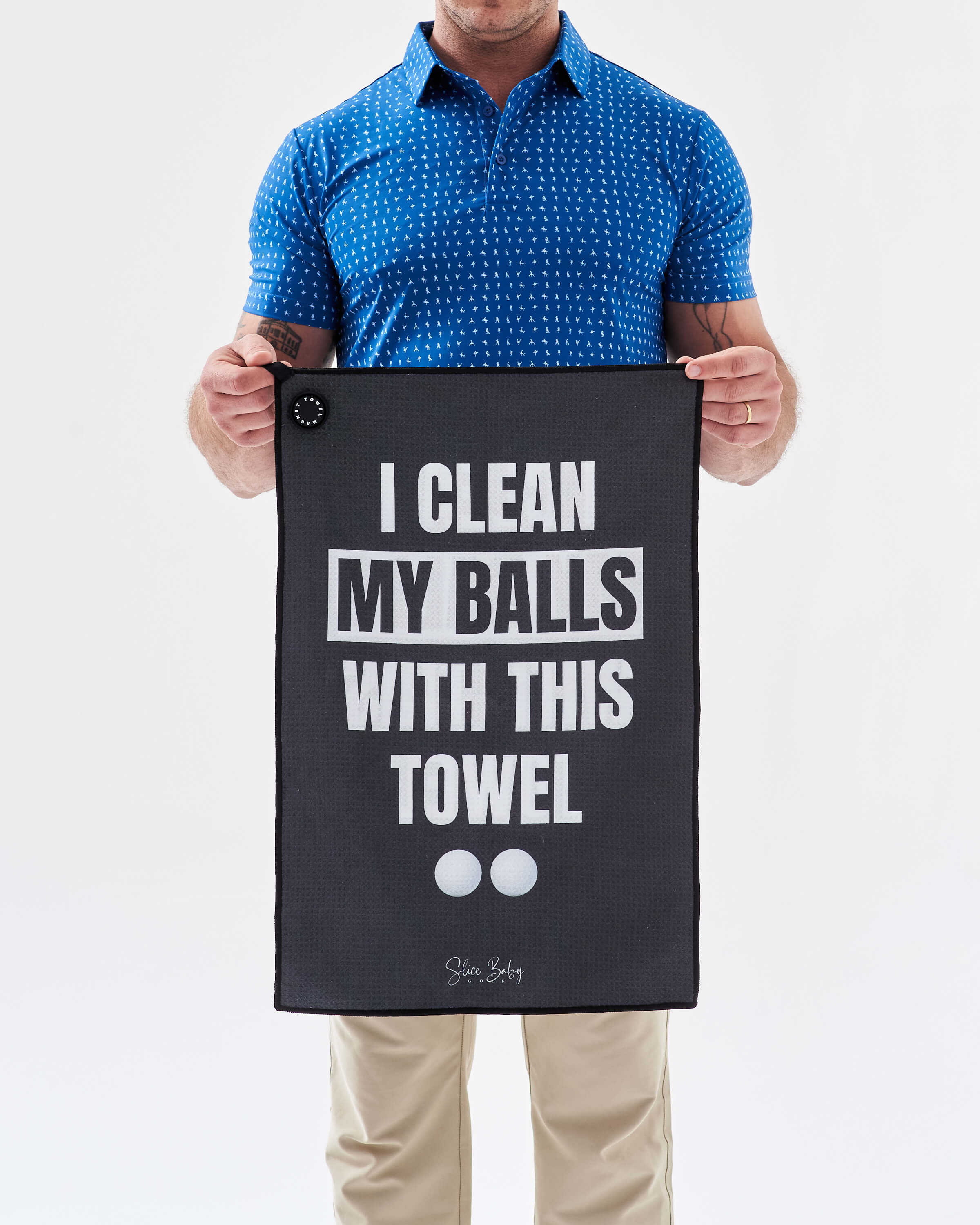 Golf Towel - I Clean My Balls With This Towel | Slice Baby
