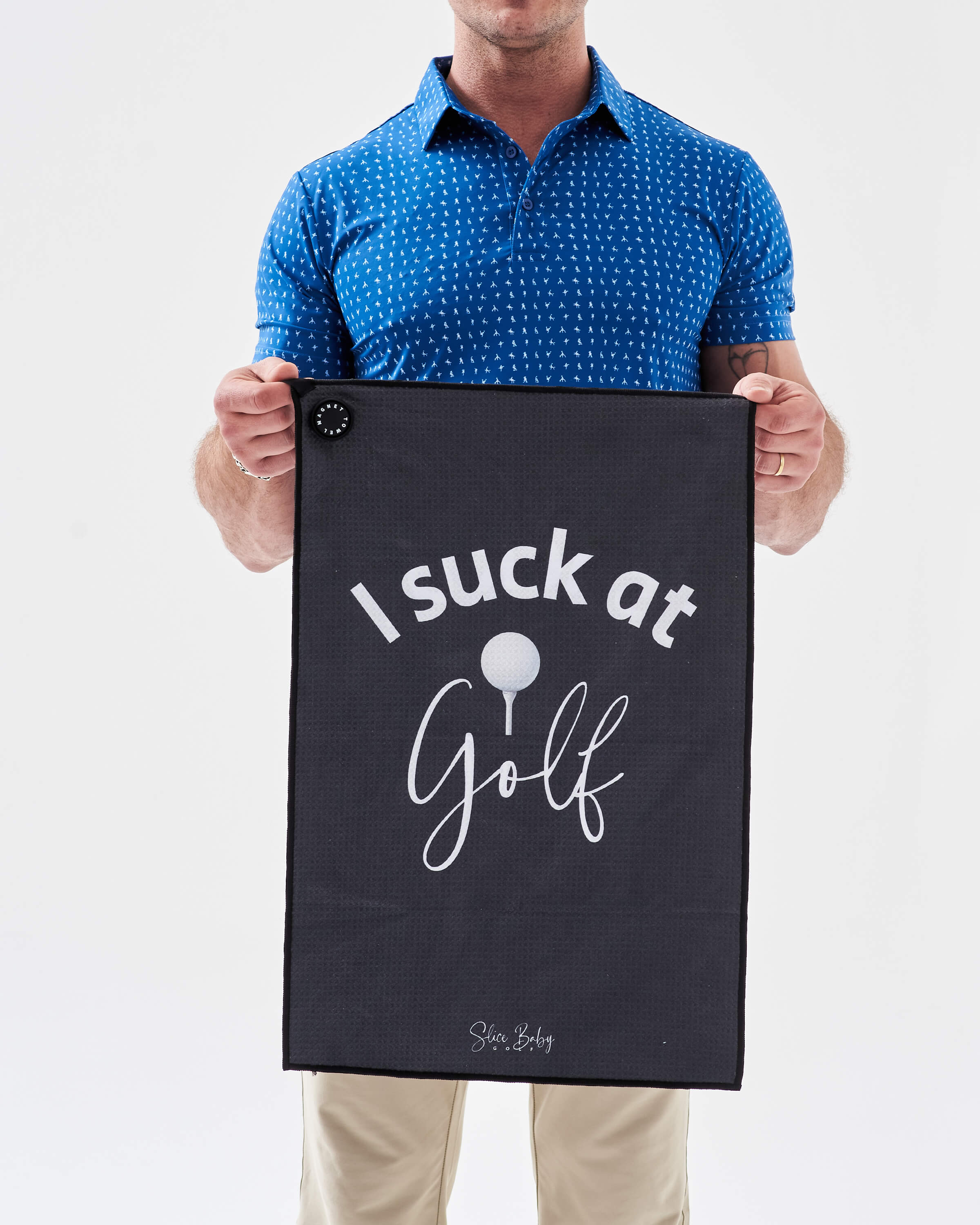 Golf Towel - I Suck! | Slice Baby