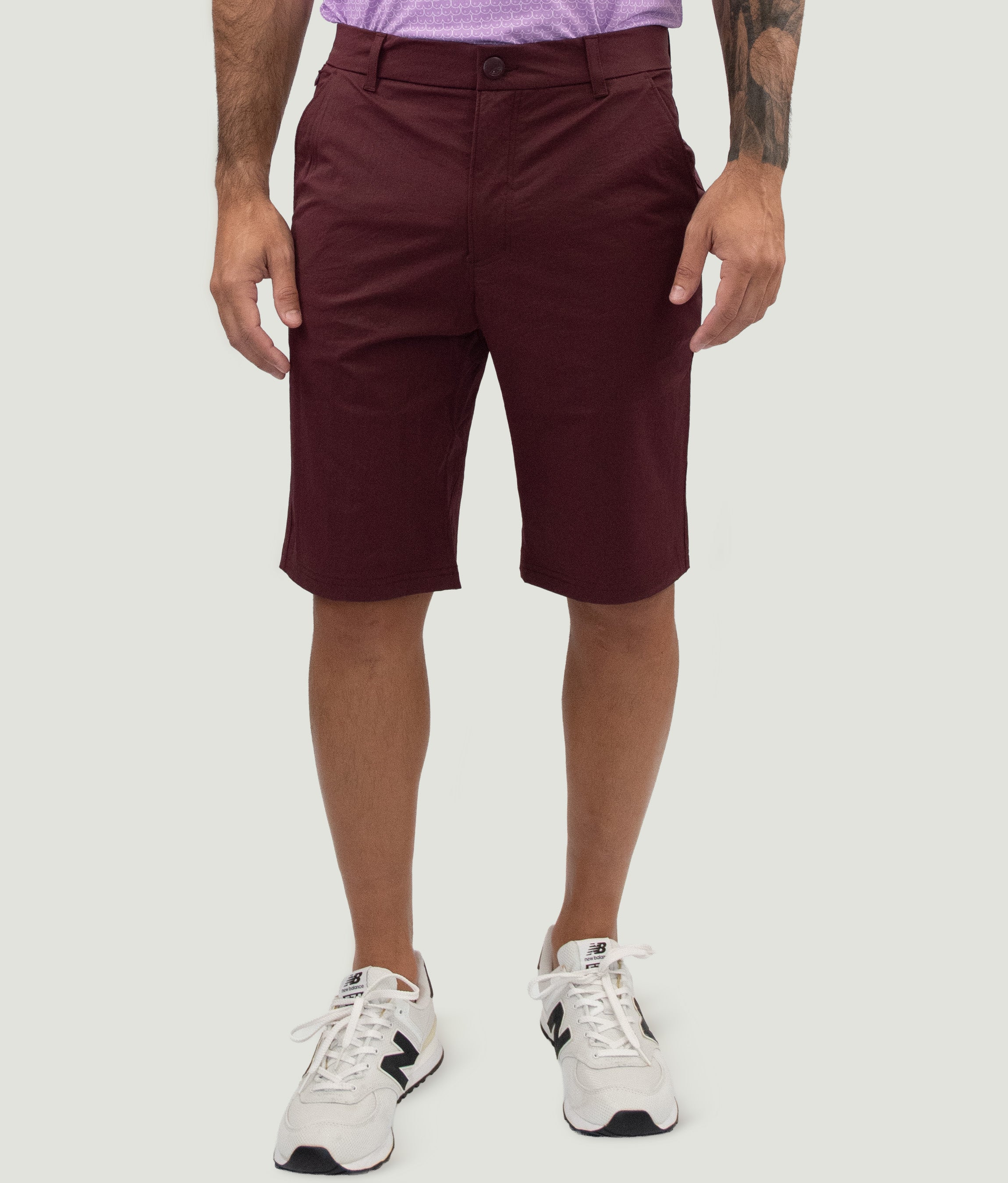 Short Game Classic Golf Shorts Wine