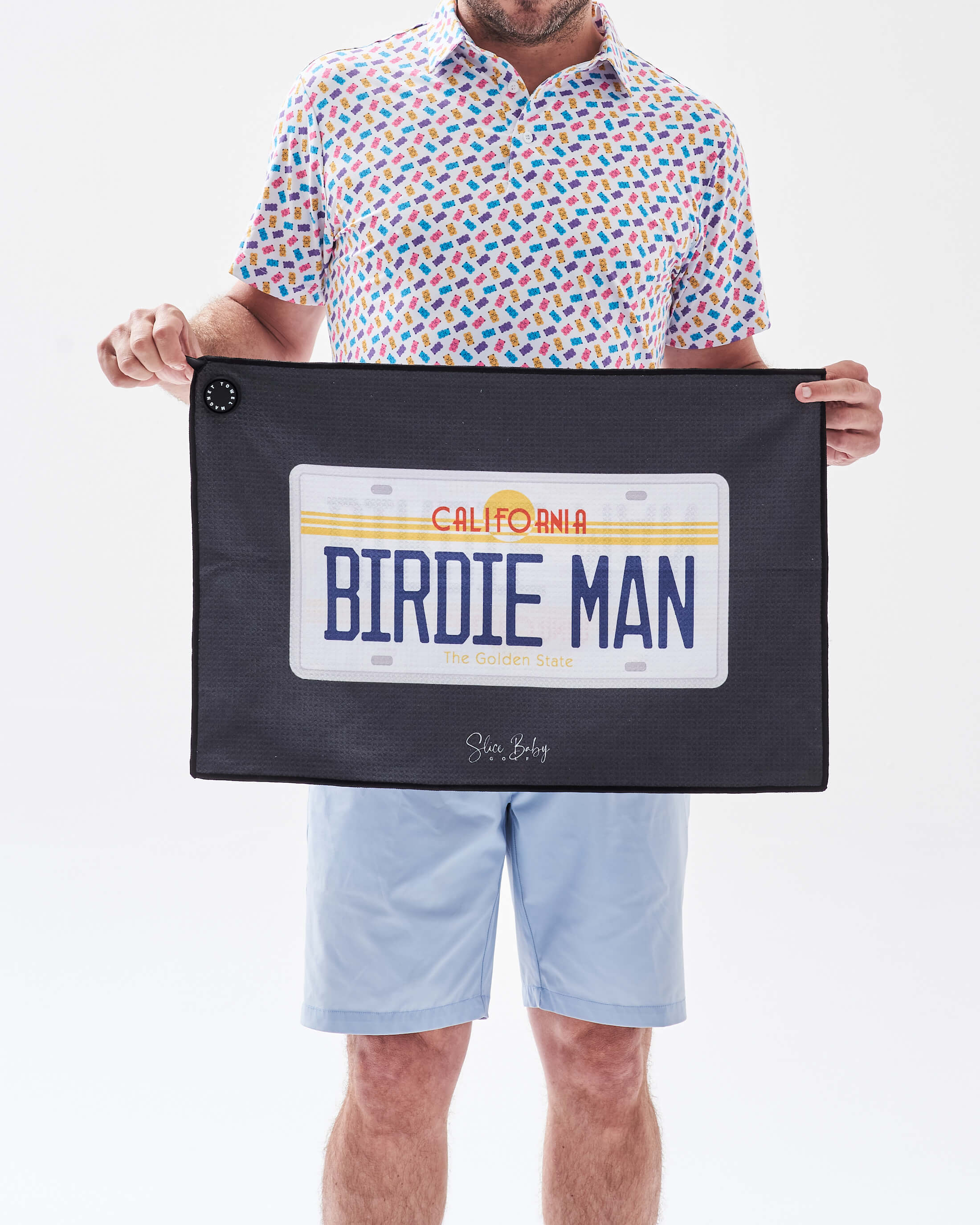 Birdie Man CA Golf Towel - Slice Baby